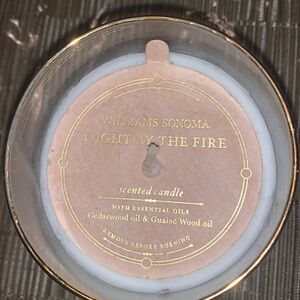 Williams Sonoma Night By The Fire Scented candle cedar & guanaco wood oil new
